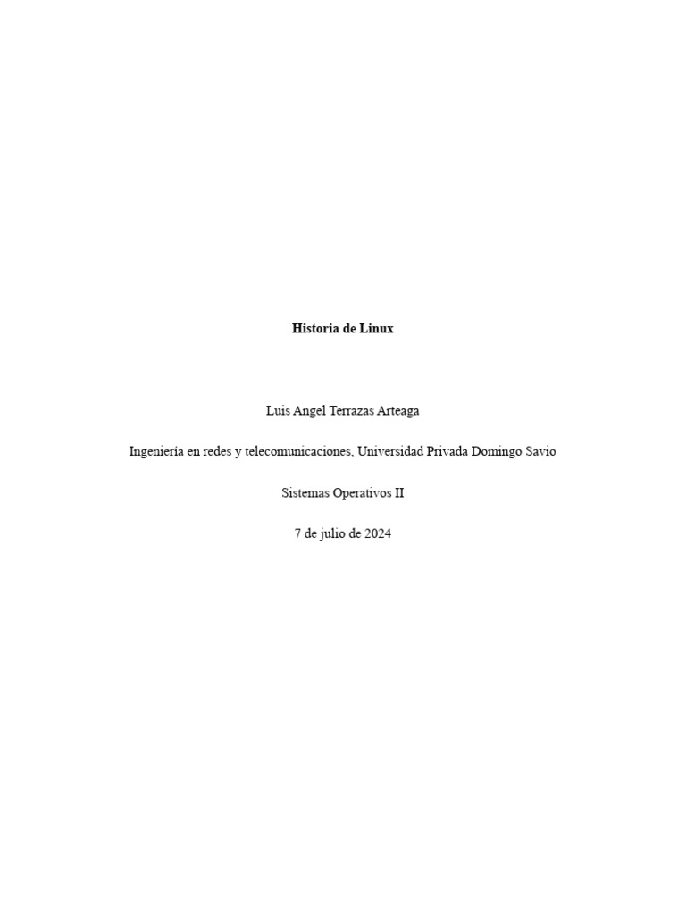 Historia de linux 1 pdf distribuci n de linux software libre