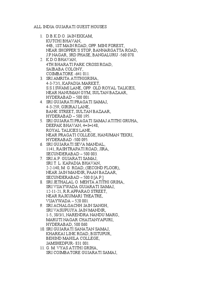 Gujarati Samaj List PDF