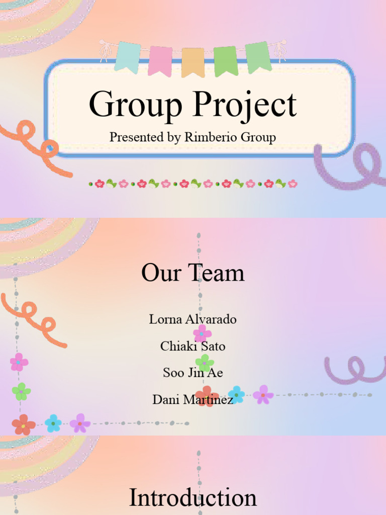 Purple Pink Gradient Cute Colorful Group Project Presentation | PDF