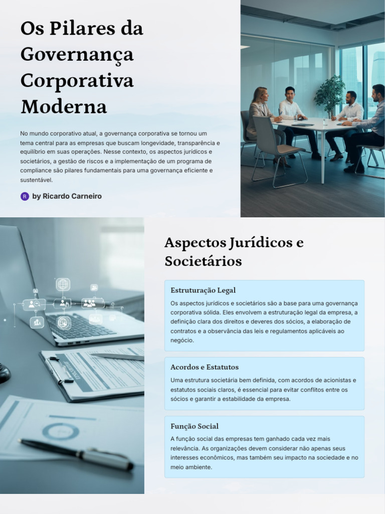 Pilares da Governança Corporativa Moderna | PDF | Conformidade ...