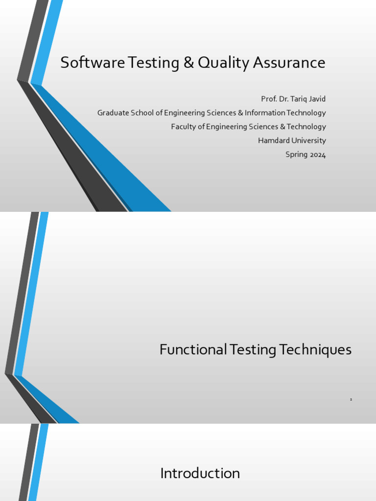Functional Testing Techniques Overview | PDF | Variable (Computer ...