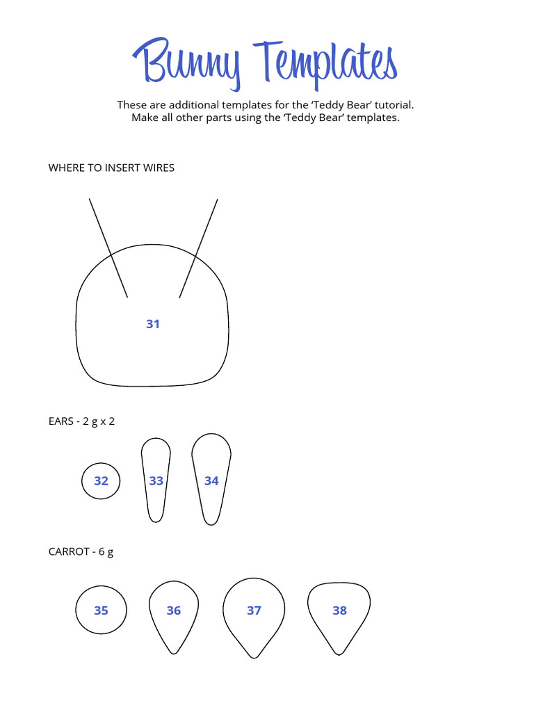 Bunny Templates | PDF | Teaching Methods & Materials