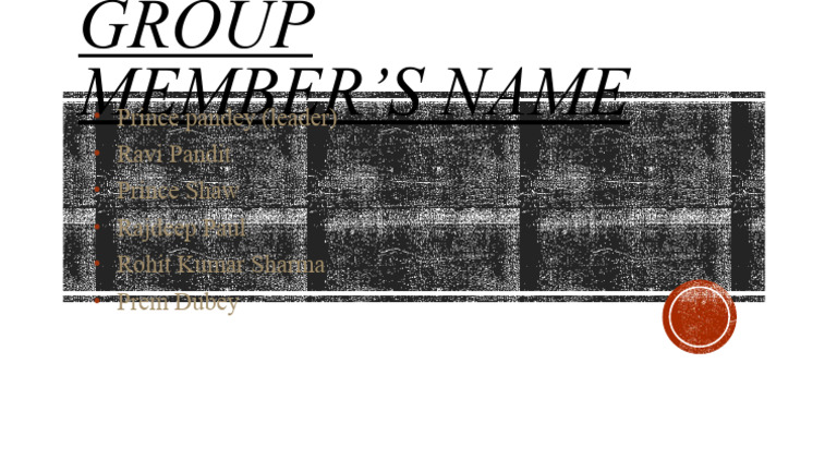 Team Members List for Group Project | PDF