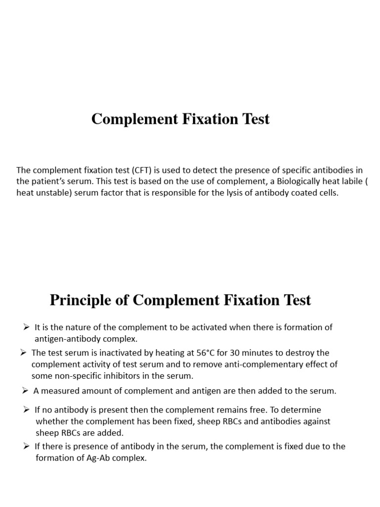Complement Fixation Test Practical 7 | PDF | Complement System | Antibody