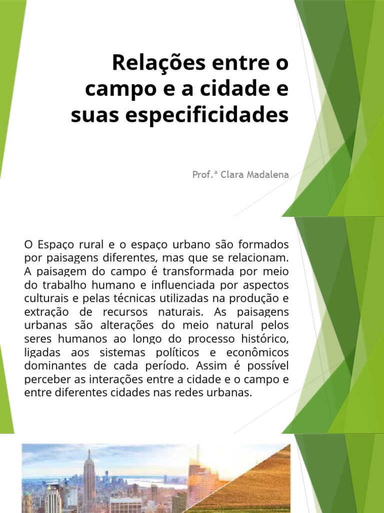 Relações entre Campo e Cidade: Análise | PDF | Agricultura | Cidade