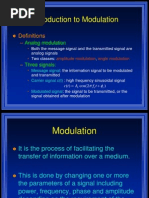 Introduction To Modulation: Definitions