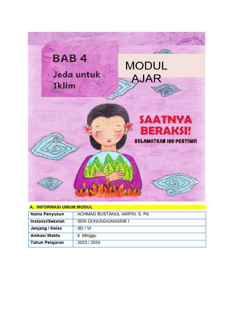MA BAB IV Jeda Untuk Iklim | PDF | Seni & Disiplin Bahasa | Sains ...