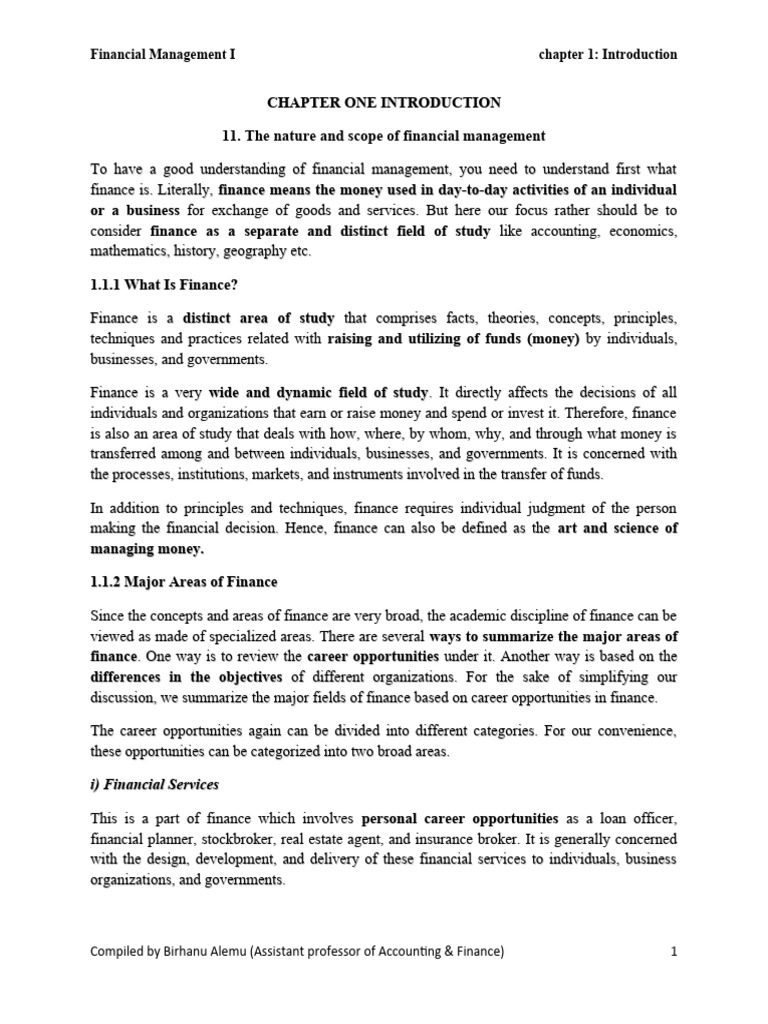Introduction to Financial Management | PDF | Financial Markets ...