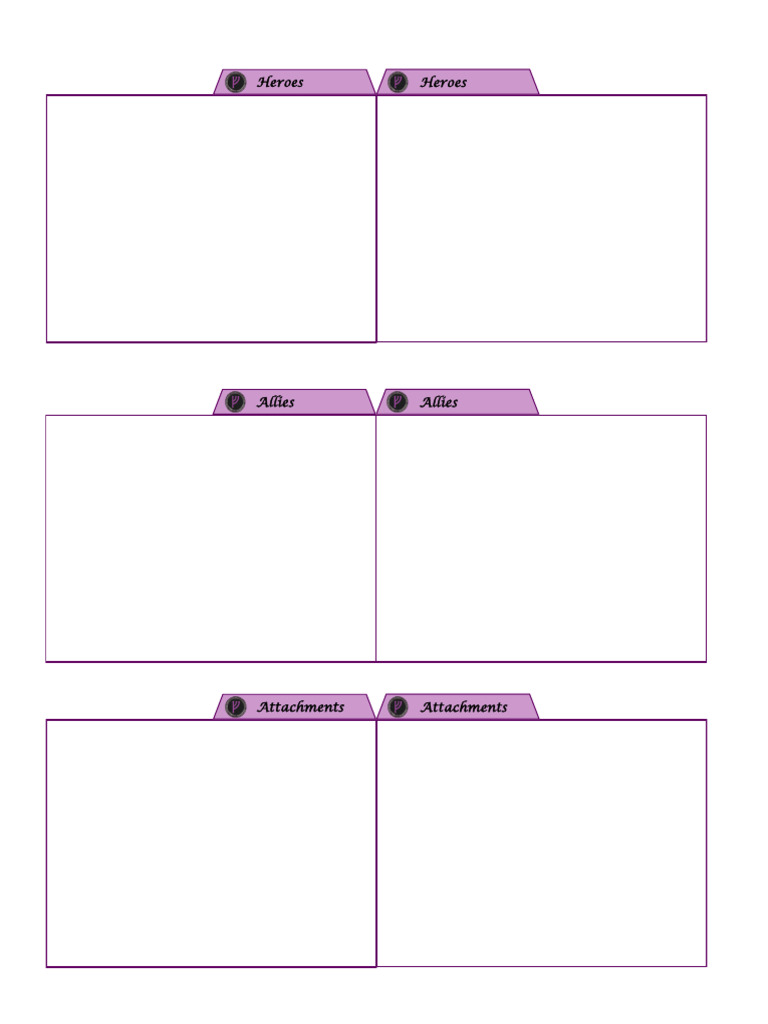 Lotr card game dividers 4 pdf middle earth races fantasy