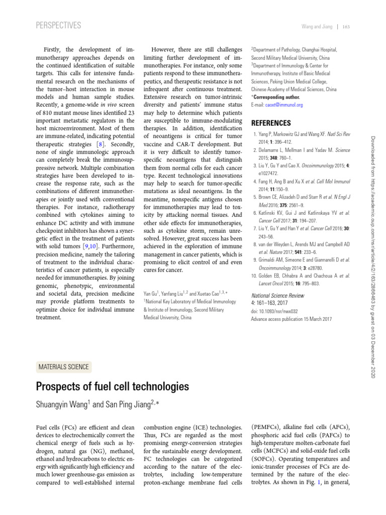 Prospects of Fuel Cell Technologies | PDF | Solid Oxide Fuel Cell ...