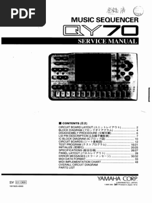 Yamaha QY70 Service Manual | PDF