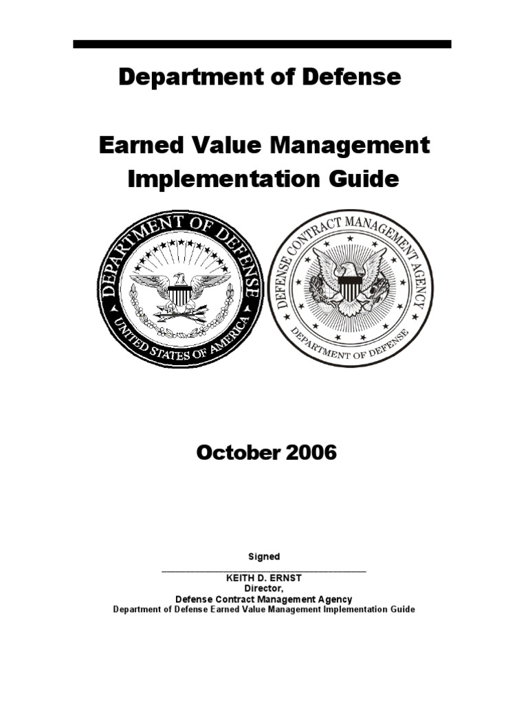 DoD Earned Value Management Guide | PDF | Government Procurement In The ...