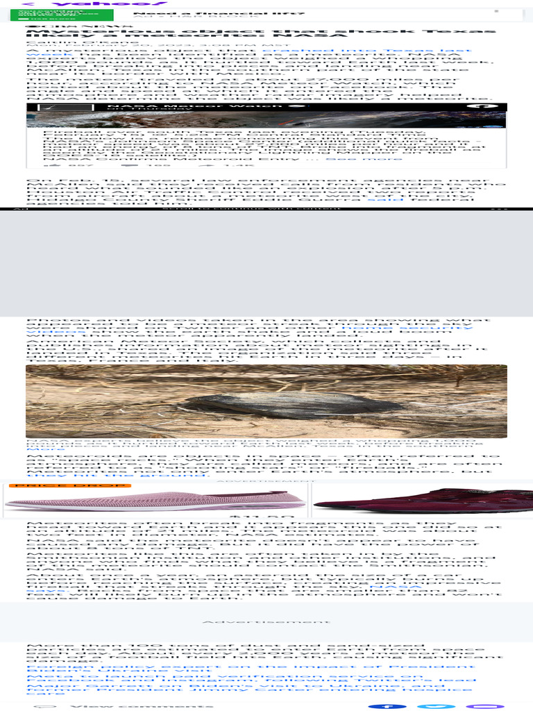 Mysterious Object That Shook Texas Likely A Meteorite NASA | PDF ...