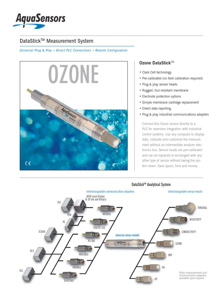 Ozone DataStick™ Sensor Overview | PDF | Programmable Logic Controller ...