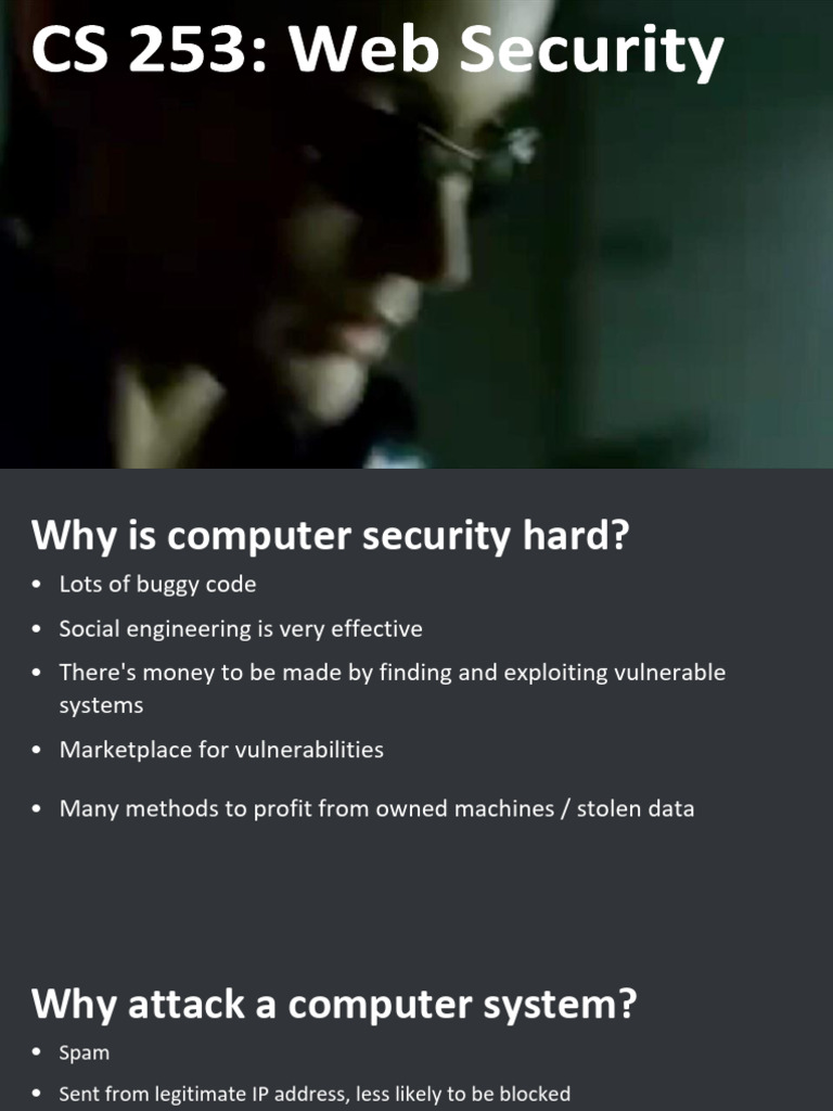 Lecture 01 | PDF | Computer Security | Security