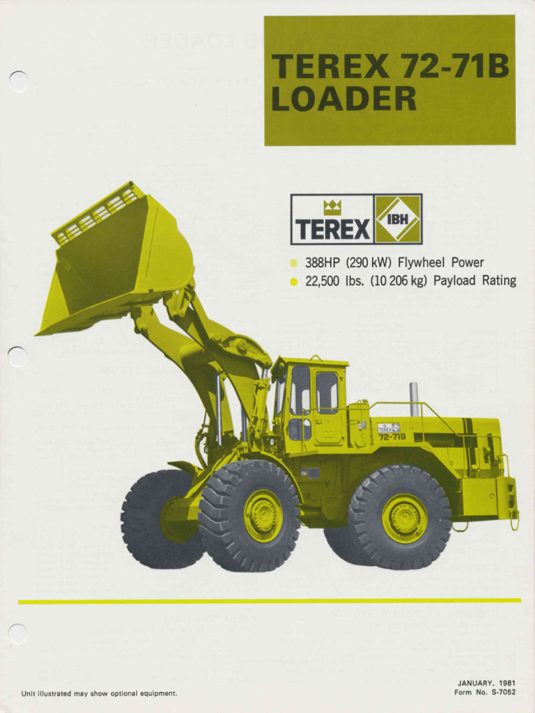 Terex 72.718 Loader Specifications | PDF | Mechanical Engineering ...