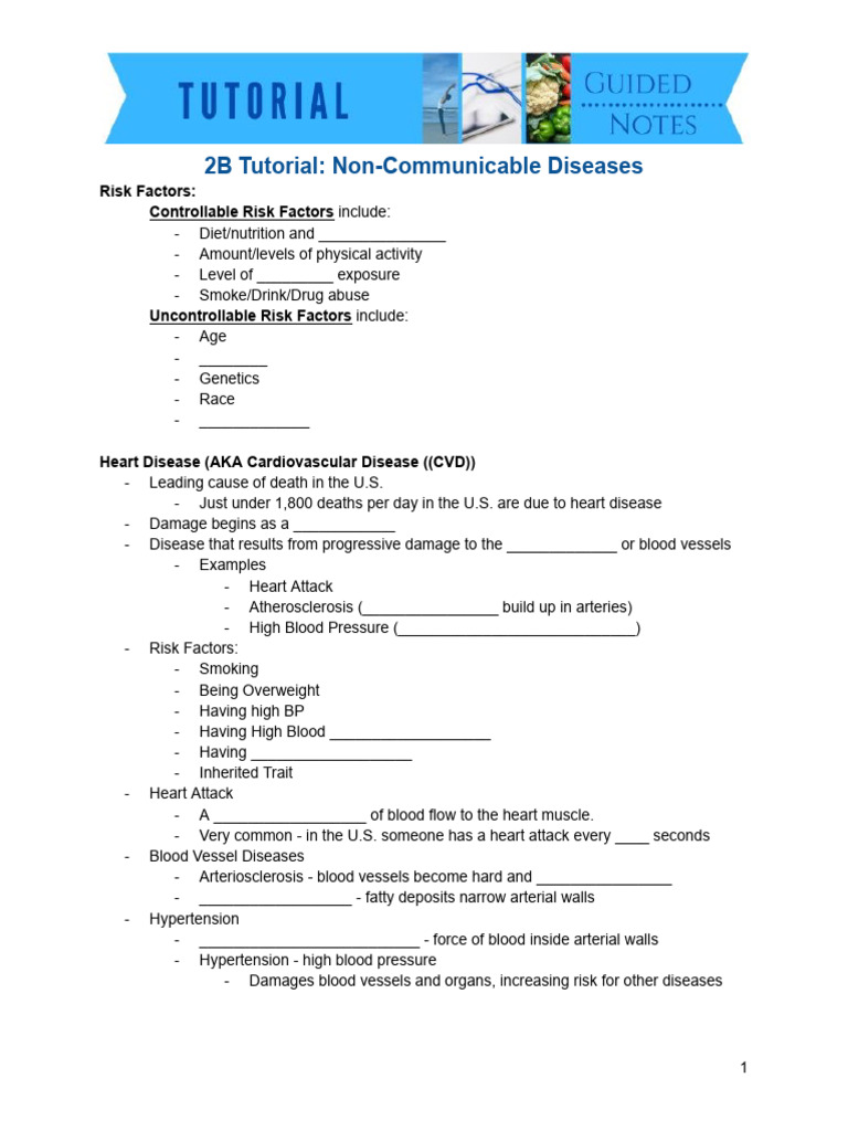 2B Tutorial - Guided Notes-3 | PDF | Cardiovascular Diseases | Hypertension
