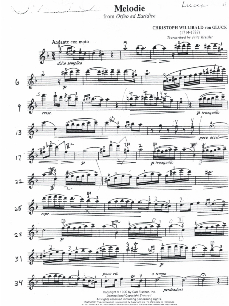 Gluck Melodie | PDF
