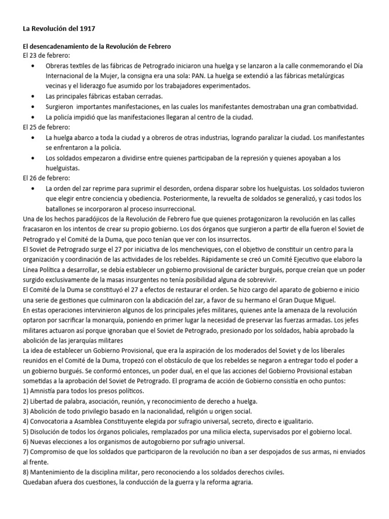 Revolución Rusa de 1917: Orígenes y Poder Dual | PDF | Vladimir Lenin ...