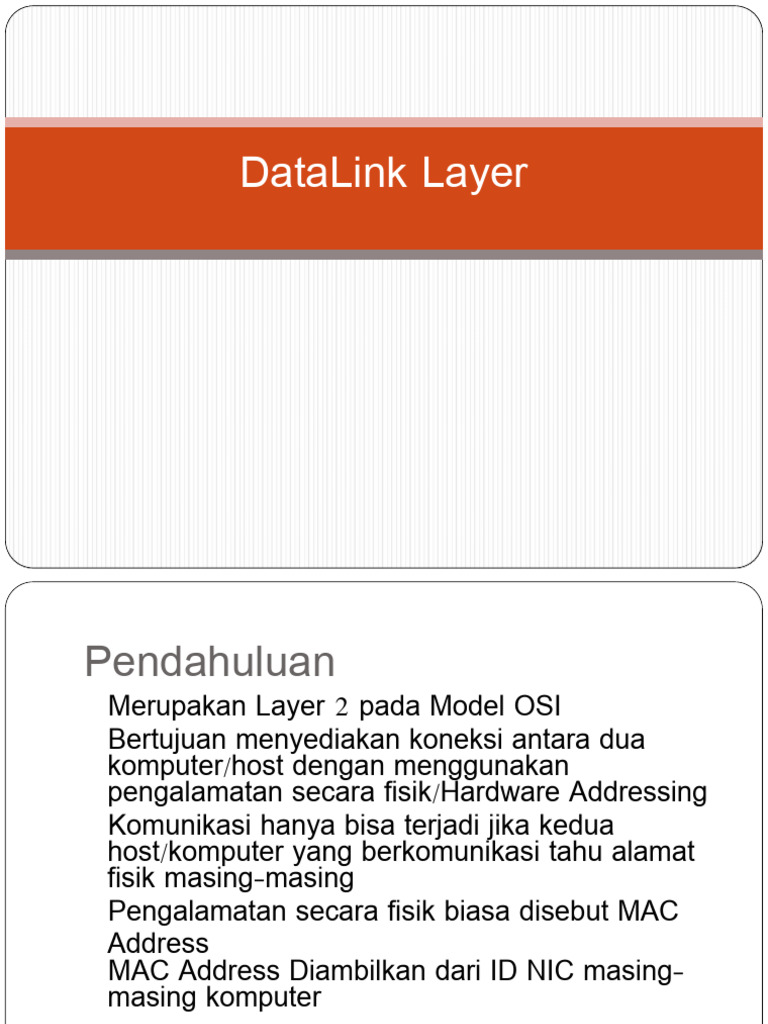 Pengantar DataLink Layer dan MAC Address | PDF | Komputer | Teknologi ...
