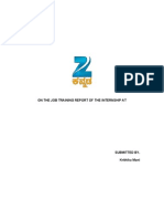 Internship Report For Zee