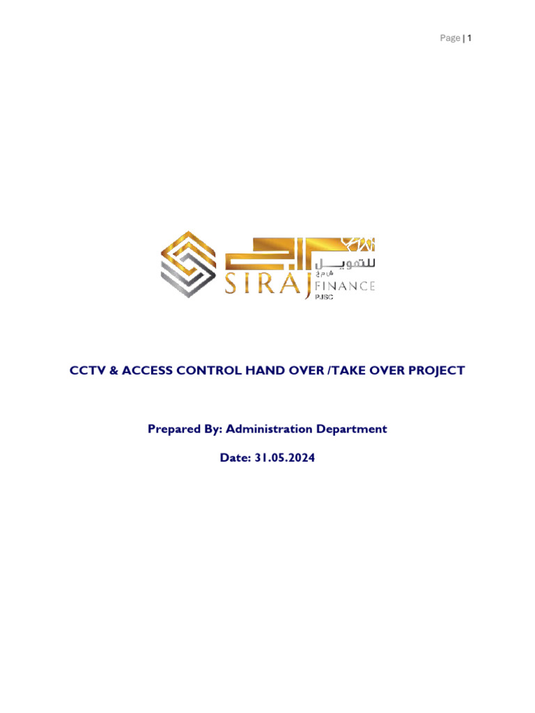 CCTV & Access Control Project Proposal | PDF | Closed Circuit ...