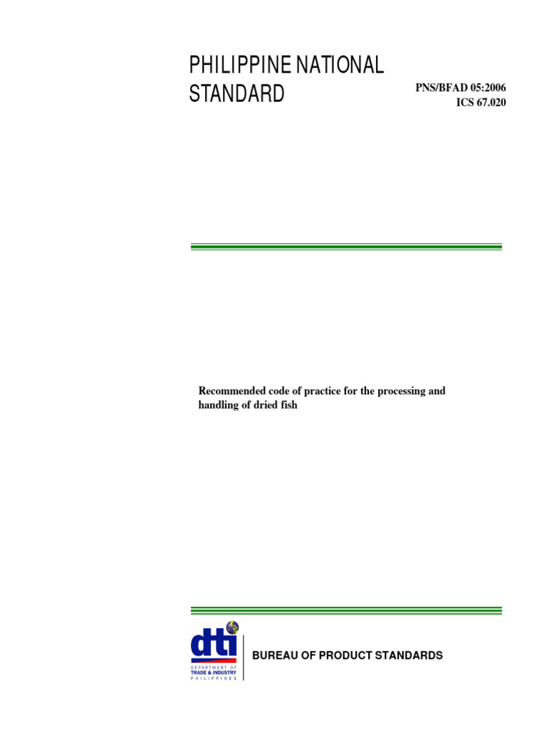 Dried Fish Processing Guidelines | PDF | Salt | Packaging And Labeling