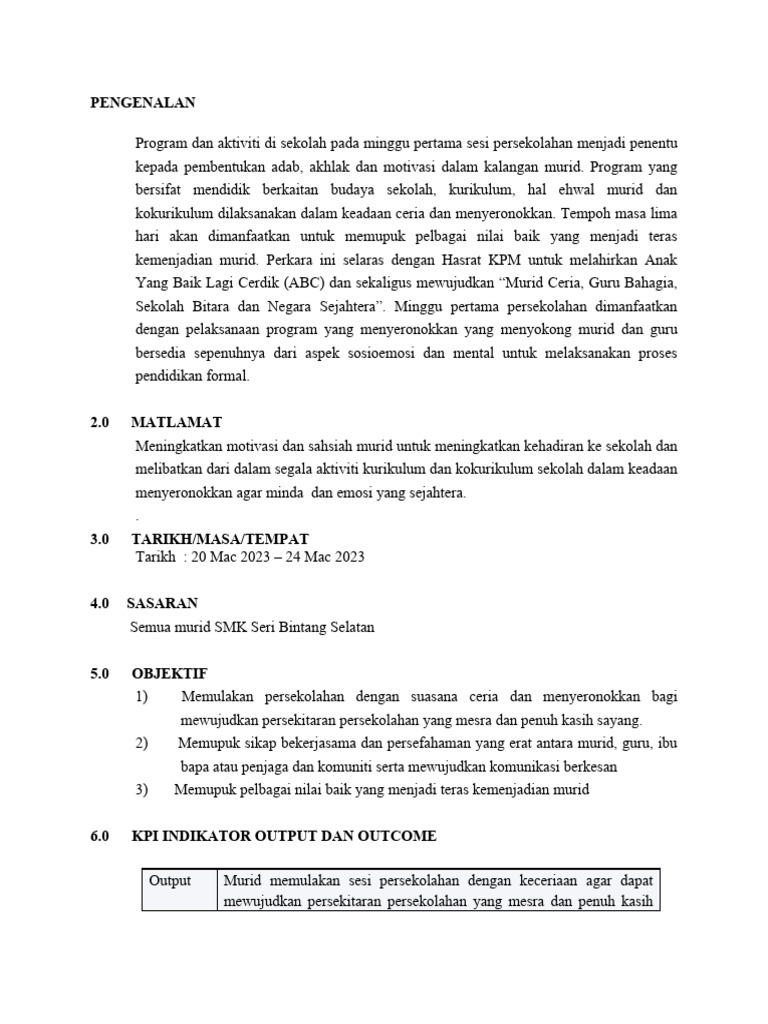 Kertas Kerja Program Abc | PDF