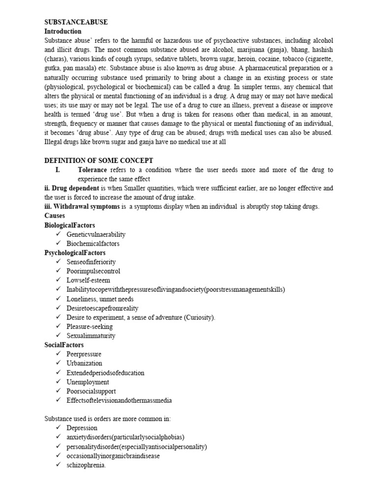 Substanceabuse Pdf Substance Abuse Alcoholism