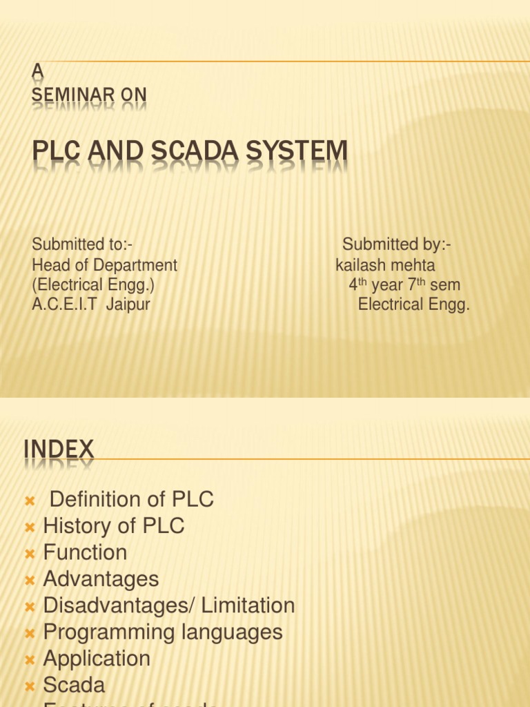 PLC and SCADA System Overview | PDF | Programmable Logic Controller | Scada