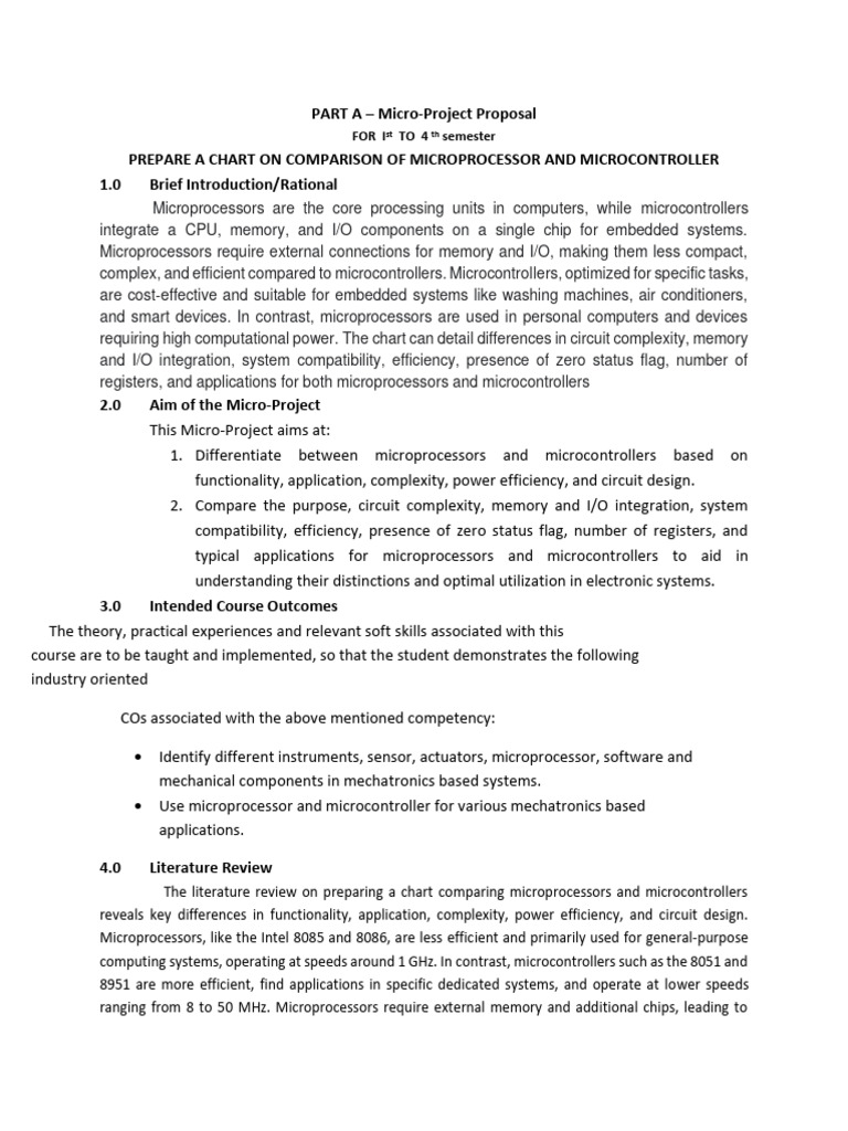 Part A Fom | PDF | Microcontroller | Microprocessor