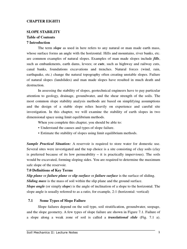 Slope Stability Analysis in Soil Mechanics | PDF | Soil Mechanics ...