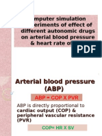 Computer Simulation Experiments of Effect of Different Autonomic Drugs On Arterial Blood Pressure & Heart Rate of Rats
