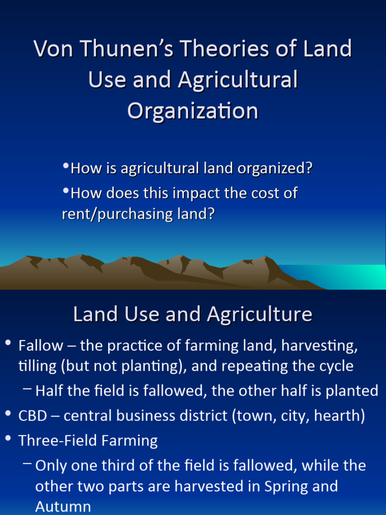 Von Thune N Agricultural Land Use | PDF