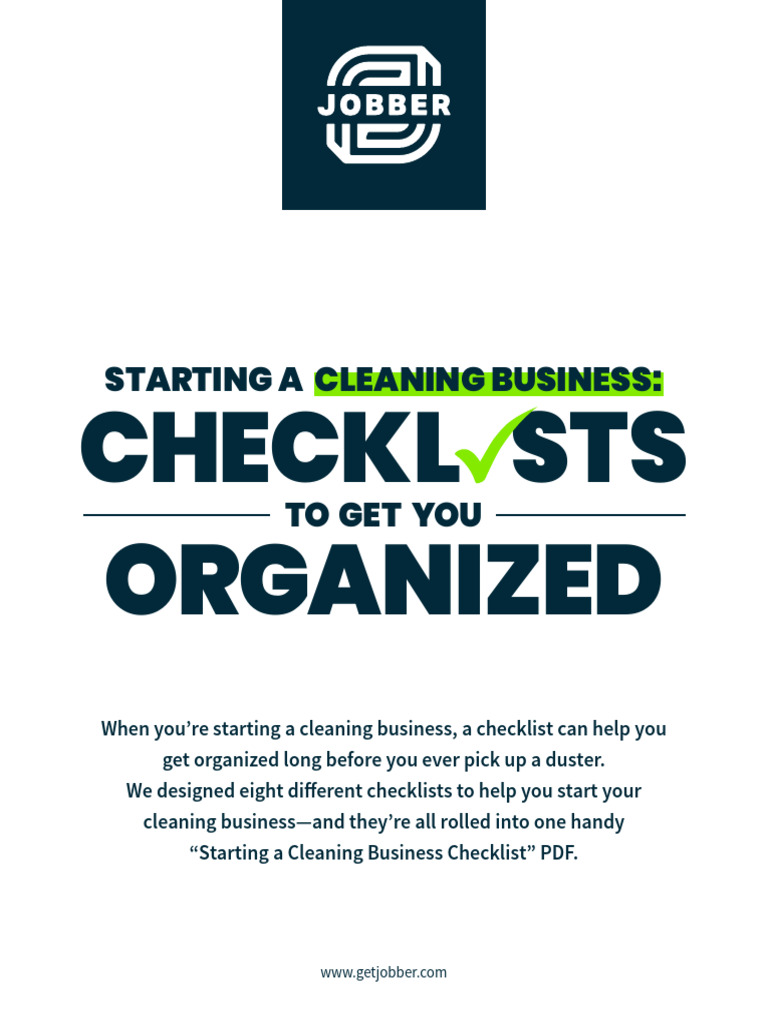 Starting a Cleaning Business Checklist | PDF