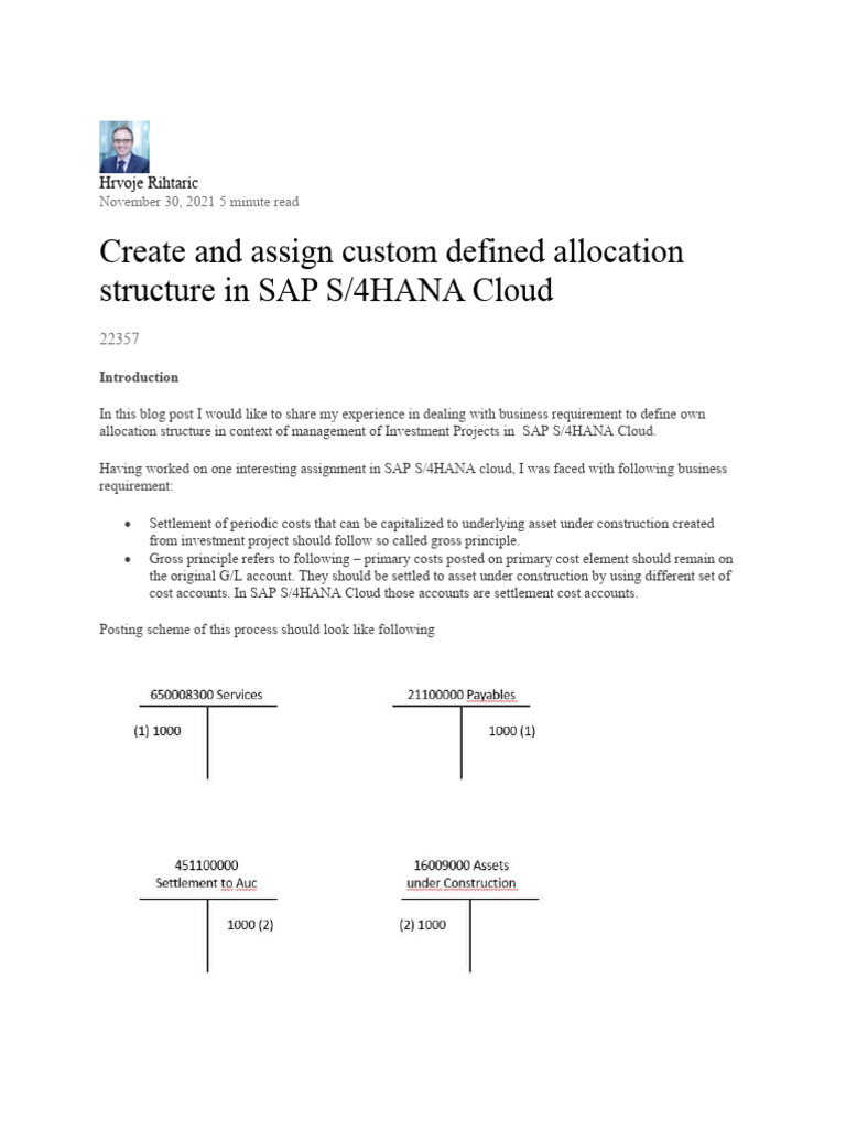 Custom Allocation Structure in SAP S/4HANA | PDF | Business | Computing