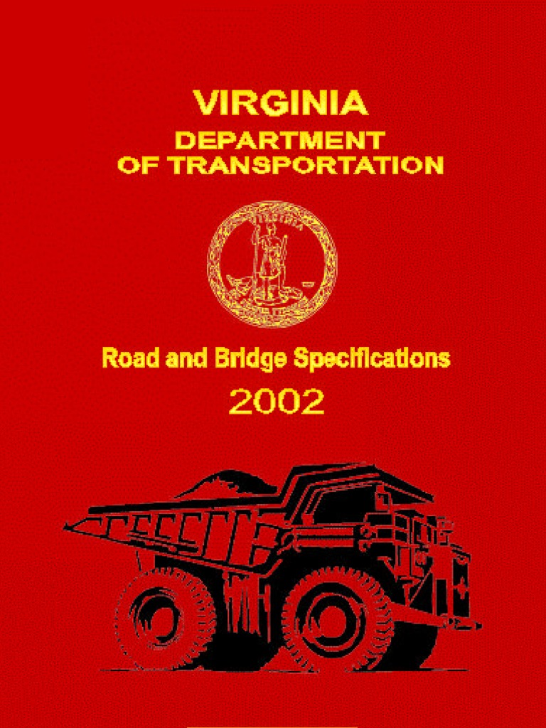 Virginia DOT Road And Bridge Specifications 2002 PDF Surety Bond 