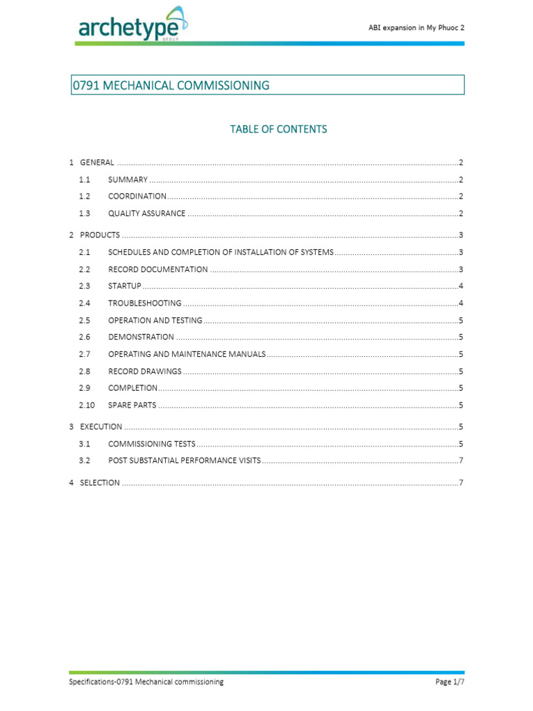 My Phuoc 2 Mechanical Commissioning | PDF | Technology & Engineering