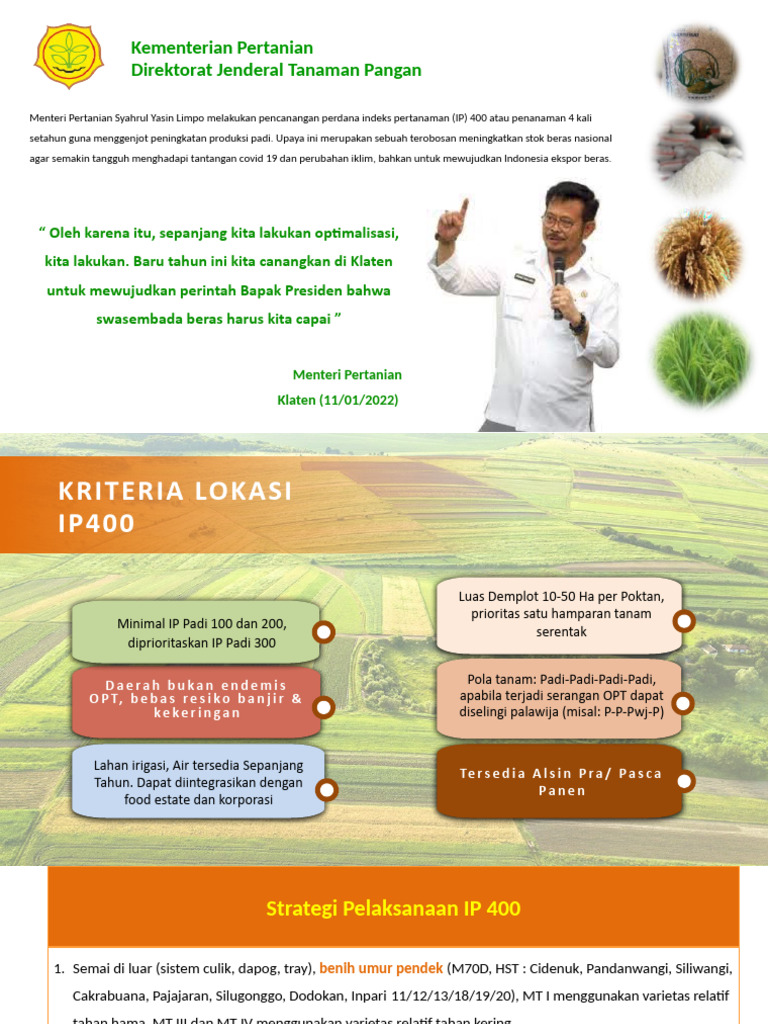 Pencanangan Indeks Pertanaman IP 400 | PDF