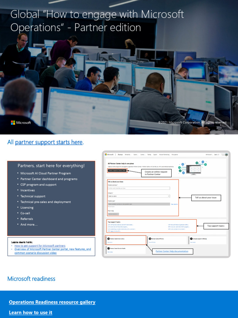 Engaging with Microsoft Operations: Partner Guide | PDF | Microsoft ...