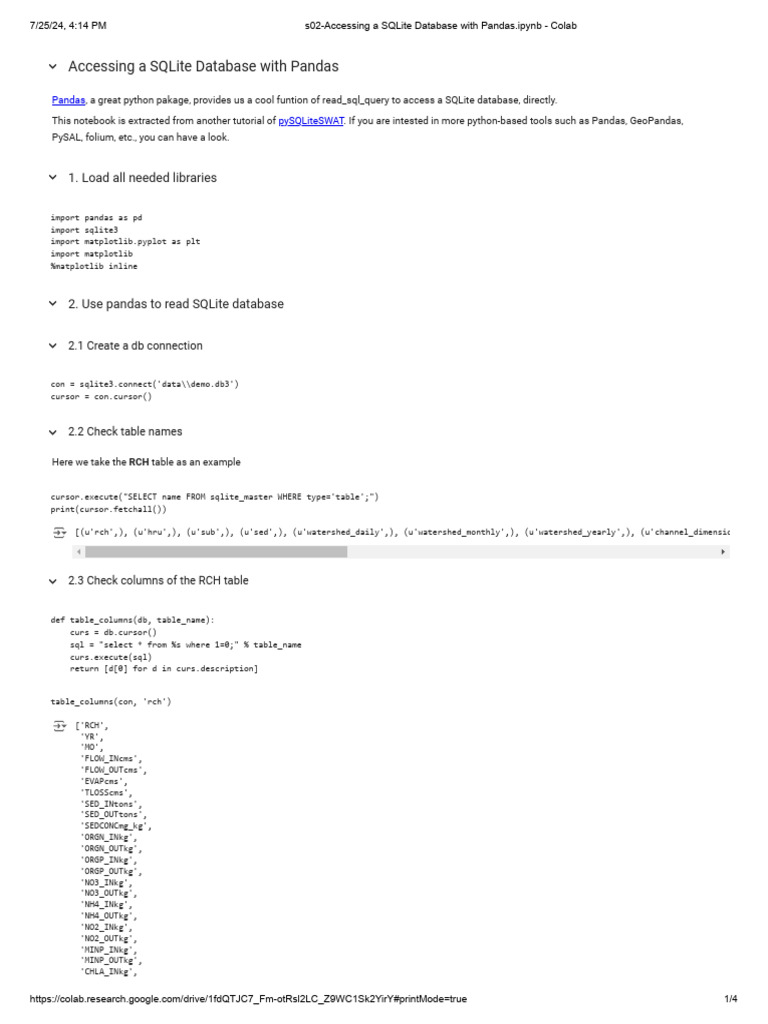 S02-Accessing A SQLite Database With Pandas | PDF | Computer Science ...