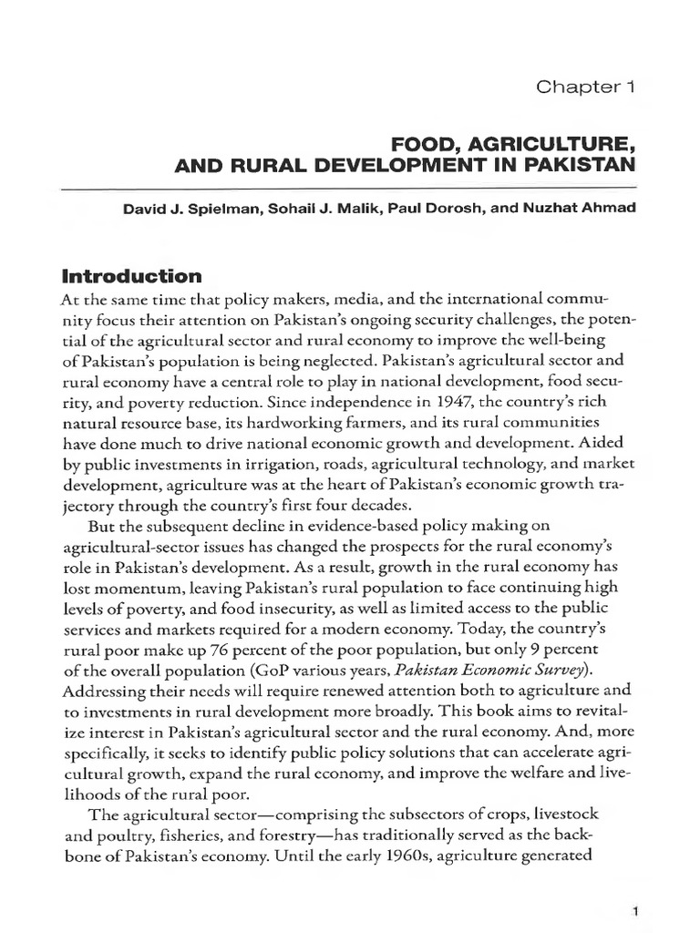 Agriculture and Rural Development in Pakistan | PDF | Agriculture ...