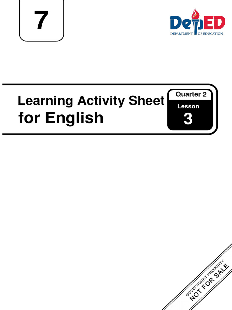 Q2 - WS - English 7 - Lesson 3 - Week 4 | PDF | Learning | English Language