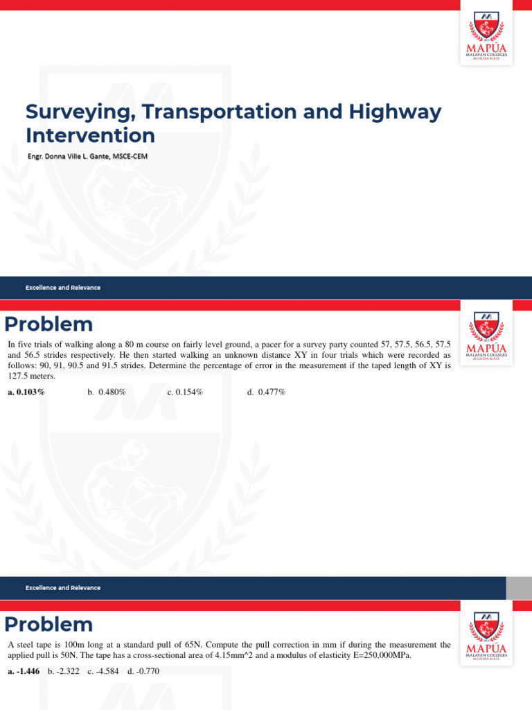 Surveying | PDF | Mean | Accuracy And Precision