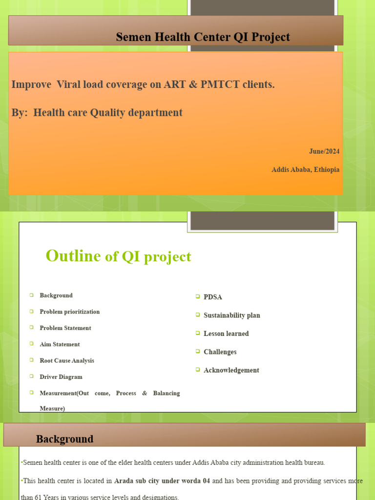 QI Projects on Viral Load Coverage Final 1 | PDF | Management Of Hiv ...