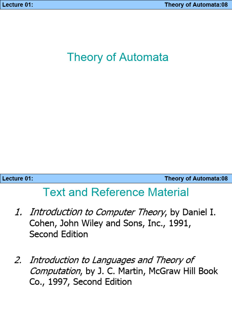 Theory of Automata | PDF | String (Computer Science) | Automata Theory