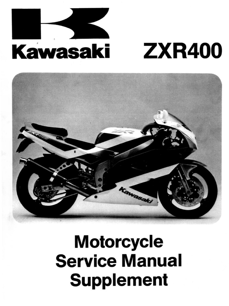 カワサキ、ZＸＲ400マニュアル Kawasaki ZXR400-L Manual Supplement | PDF