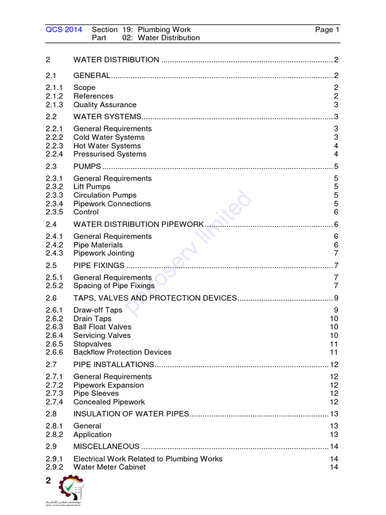 Part 02 - Water Distribution | PDF | Pipe (Fluid Conveyance) | Pump