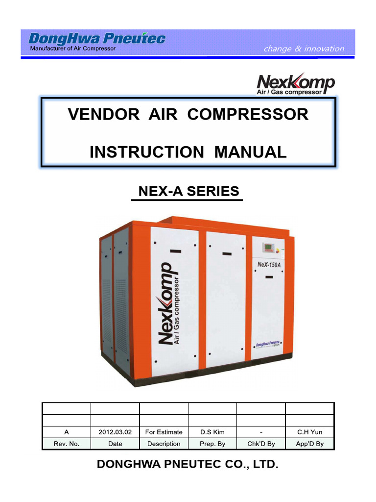 NEX-A Series Compressor Manual | PDF | Manufactured Goods | Mechanical ...