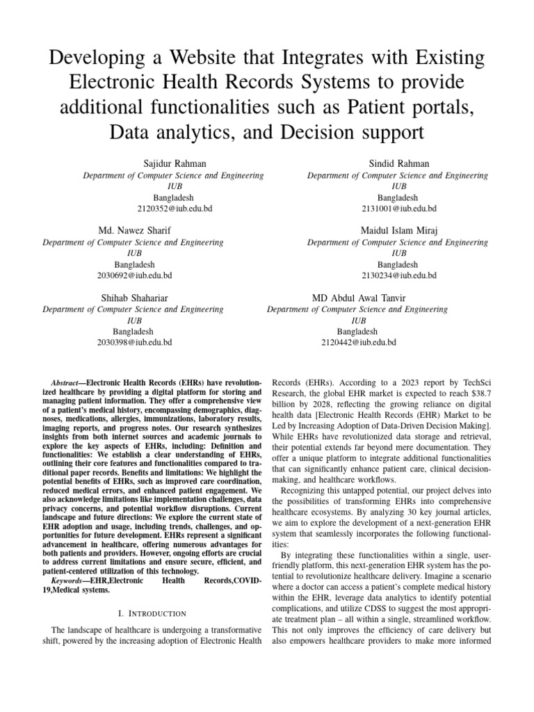 Next-Gen EHR Integration for Healthcare | PDF | Electronic Health ...